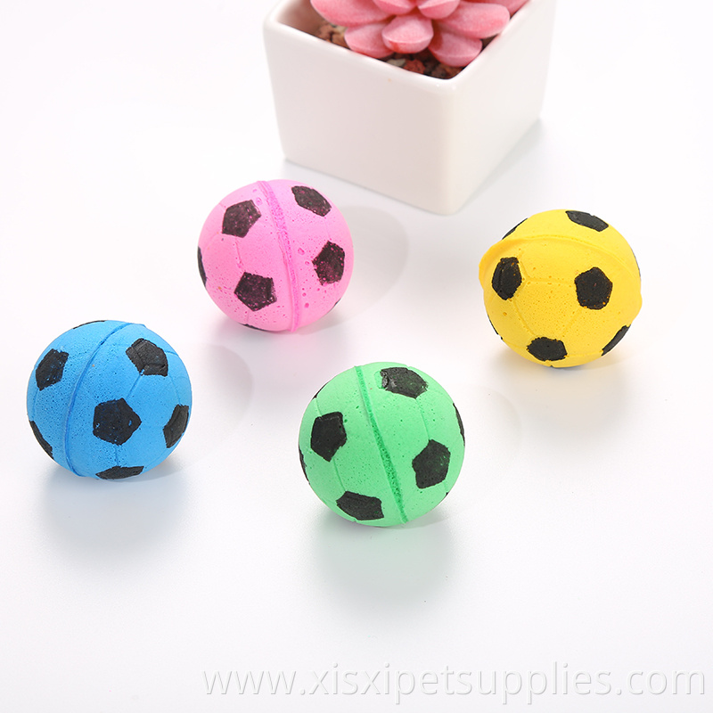 wholesale color assorted Latex football Sponge foam Balls Cats Toys